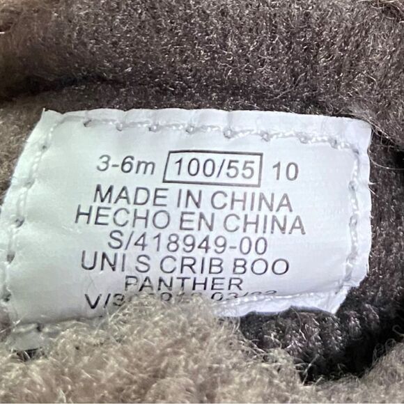 Old Navy Unisex Brown Sherpa Crib Slippers Baby 3-6 Months - Picture 3 of 8